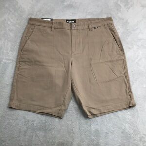Linksoul Men's Dark Tan Chino Shorts Size 34 New